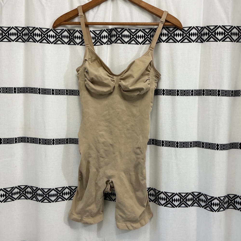 SKIMS‎ Sculpting Bodysuit 3X 3XL Nude Tan One Piece Shapewear Flaws Read